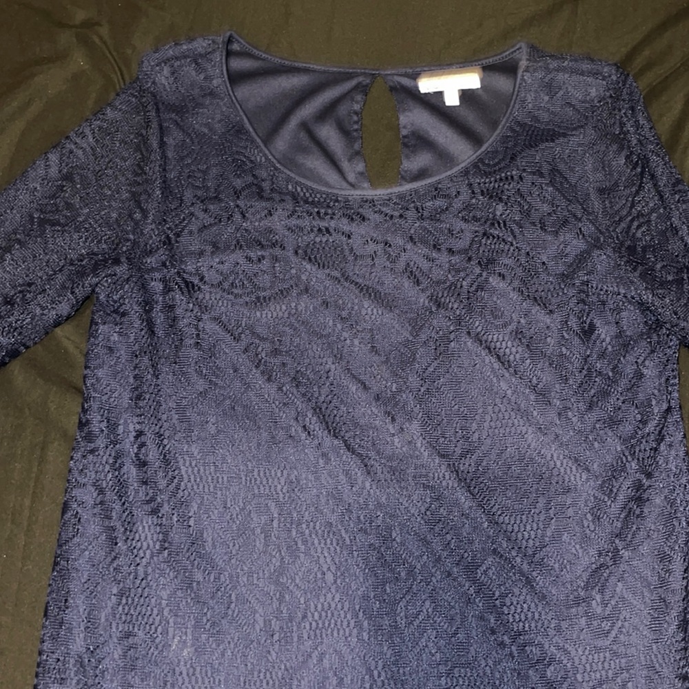 Blue lace dress